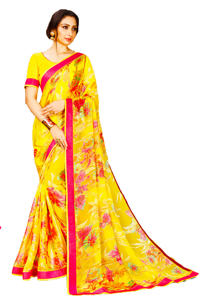 Floral Print Designer Saree